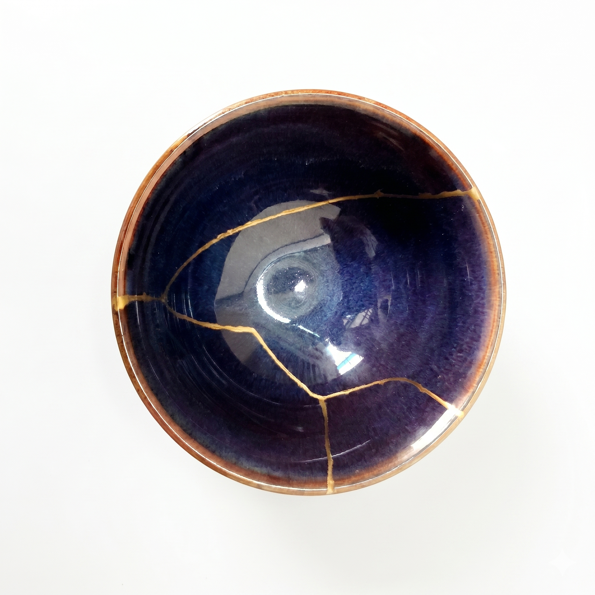 Handcrafted Lotus Leaf Kintsugi Ceramic Bowl