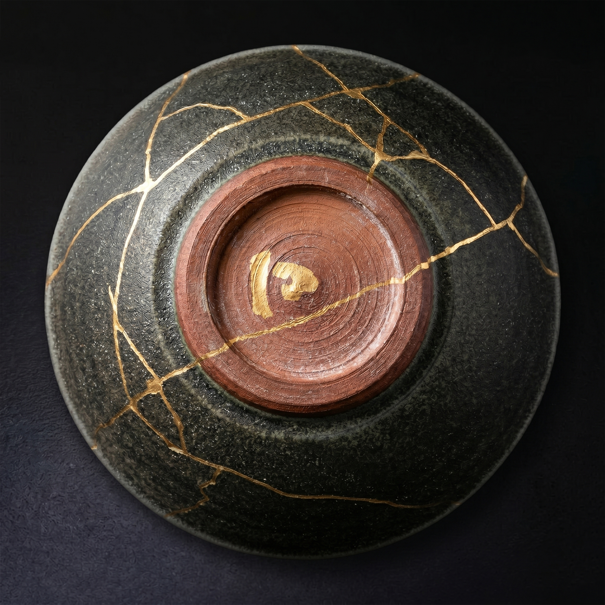 Handcrafted Rustic Earth Kintsugi Ceramic Bowl (1-of-1 Exclusive)