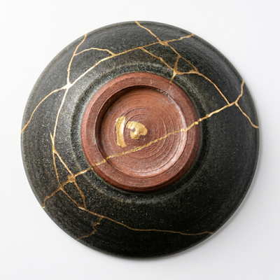 Handcrafted Rustic Earth Kintsugi Ceramic Bowl (1-of-1 Exclusive)