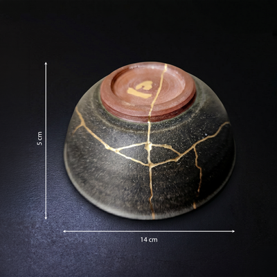 Handcrafted Rustic Earth Kintsugi Ceramic Bowl (1-of-1 Exclusive)